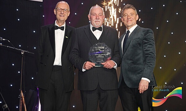 Professor Martin Green OBE, Paul Howells and Ben Shephard (Image credit - Tony Attille and Great British Care Awards)