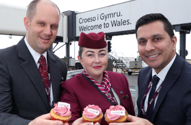 Qatar Airways Celebrates First Anniversary at Cardiff Airport