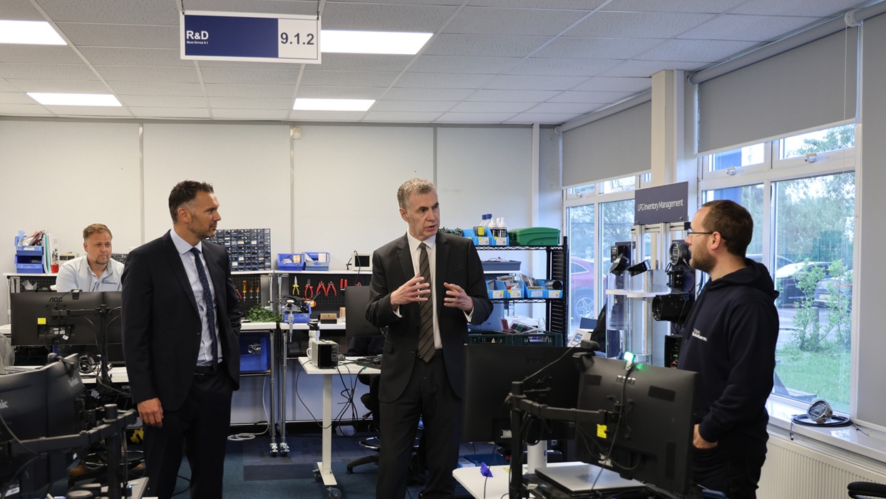 Adam Price, the Cabinet Minister for Enterprise, Connectivity and Energy, on a visit to British Rototherm in Port Talbot_cropped