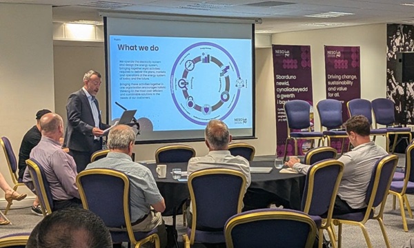 Aled Rowlands addresses NESO Forum in Swansea