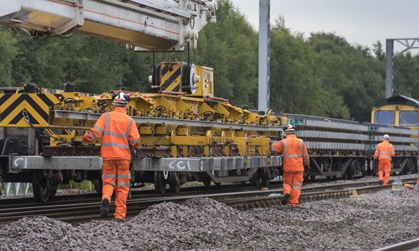 Laying tracks in Bolton.