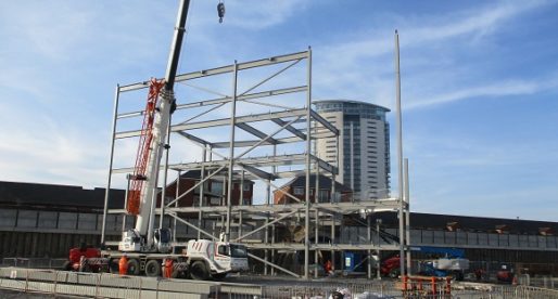 Swansea Skyline Changing as Arena Steel Structures Rise