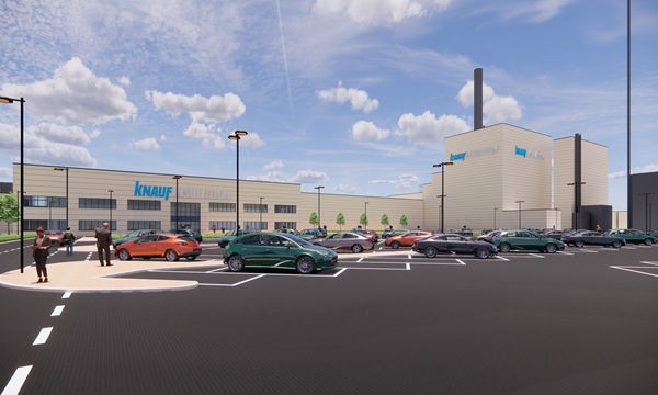 Artist impression from Knauf Insulation Ltd of the new low carbon insulation manufacturing facility