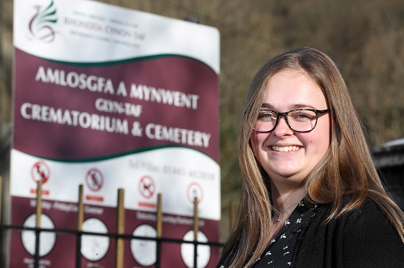 Wales Apprenticeship Award for Bereavement Services Officer Bethany