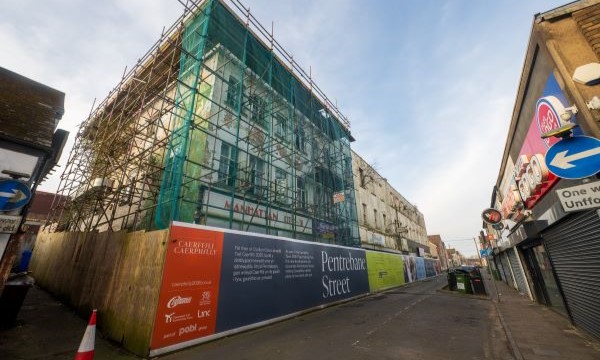 Caerphilly’s Pentrebane Street Redevelopment Begins with Demolition Phase