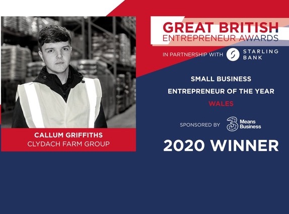 Clydach Farm Founder Named Small Business Entrepreneur of the Year