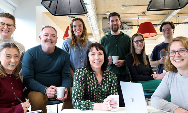 Colleagues at the Development Bank of Wales' Cardiff office