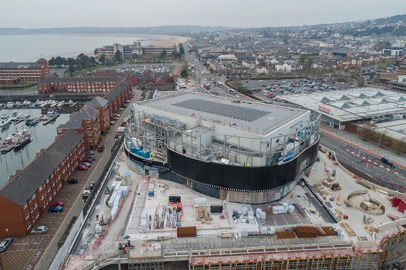 Drone Footage Shows Swansea’s Emerging Copr Bay District