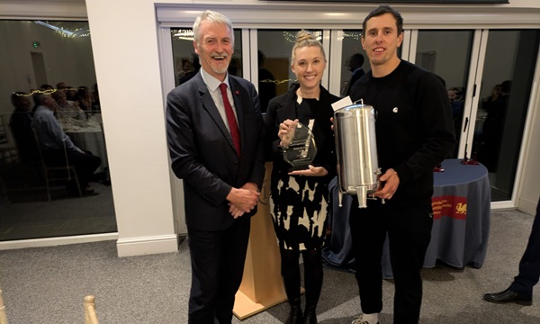 DFM Charley and Jac Evans with Vigo Trophy for Supreme Champion