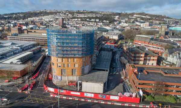 Drone Images Reveal How £135m Project is Changing Swansea