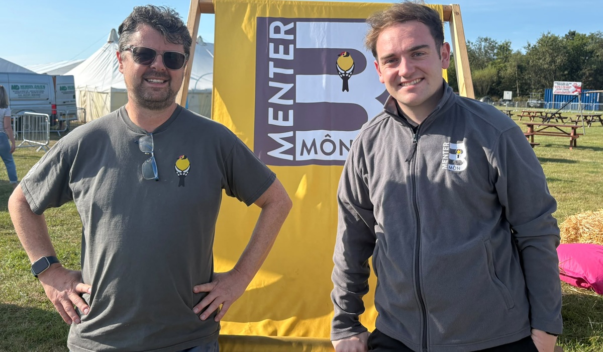 Dafydd Gruffydd, Managing Director of Menter Môn, and David Wylie, Project Manager at Menter Môn, at the Anglesey Agricultural Show.