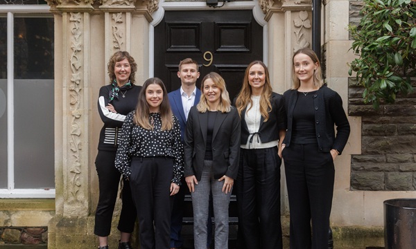 Darwin Gray team growth L-R Fflur Jones, Holly O'Regan, Charles Collar, Amanda Scanlon, Vanessa Lovell, Tiegan James