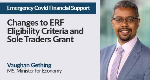 Emergency Covid Financial Support – Changes to ERF Eligibility Criteria and Sole Traders Grant Award