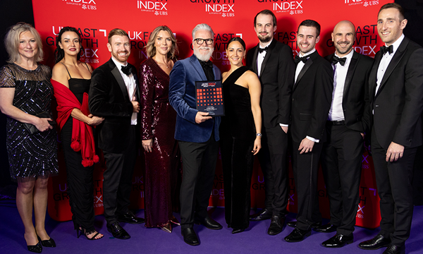 Fast Growth Index Awards - PureCyber SLT - CEO Damon Rands (centre)