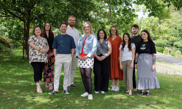 Image 1 (L-R)- Rachel Cole, Jessica Hollyman, Tom Martin, Steve Lambert, Louise Morgan (Director), Eleni Jones, Abby Page, Rachel Knight, Oliver Thorne, Mollie Britton