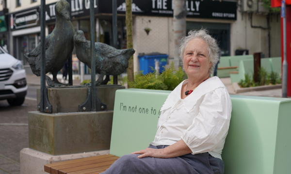 Julie Westerman with the Gossiping Geese of Windsor Square-min
