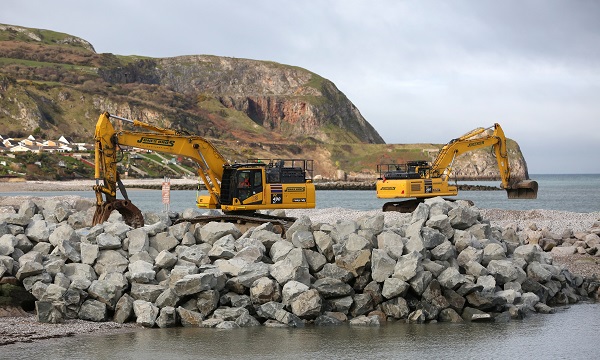 Jones Bros Begins Work on Multi-million-pound Coastal Defence Project in North Wales