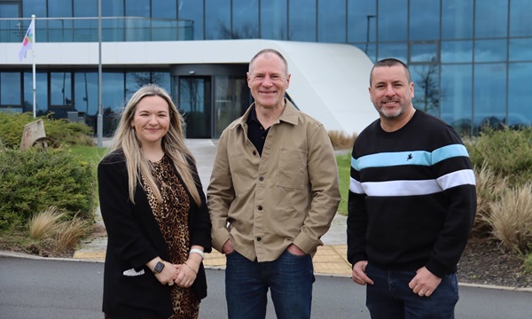 L-R Olwen Davies (operations & contracts manager at M-SParc) Ian Adams (Bathgate) Gary Beggs (Bathgate) 1