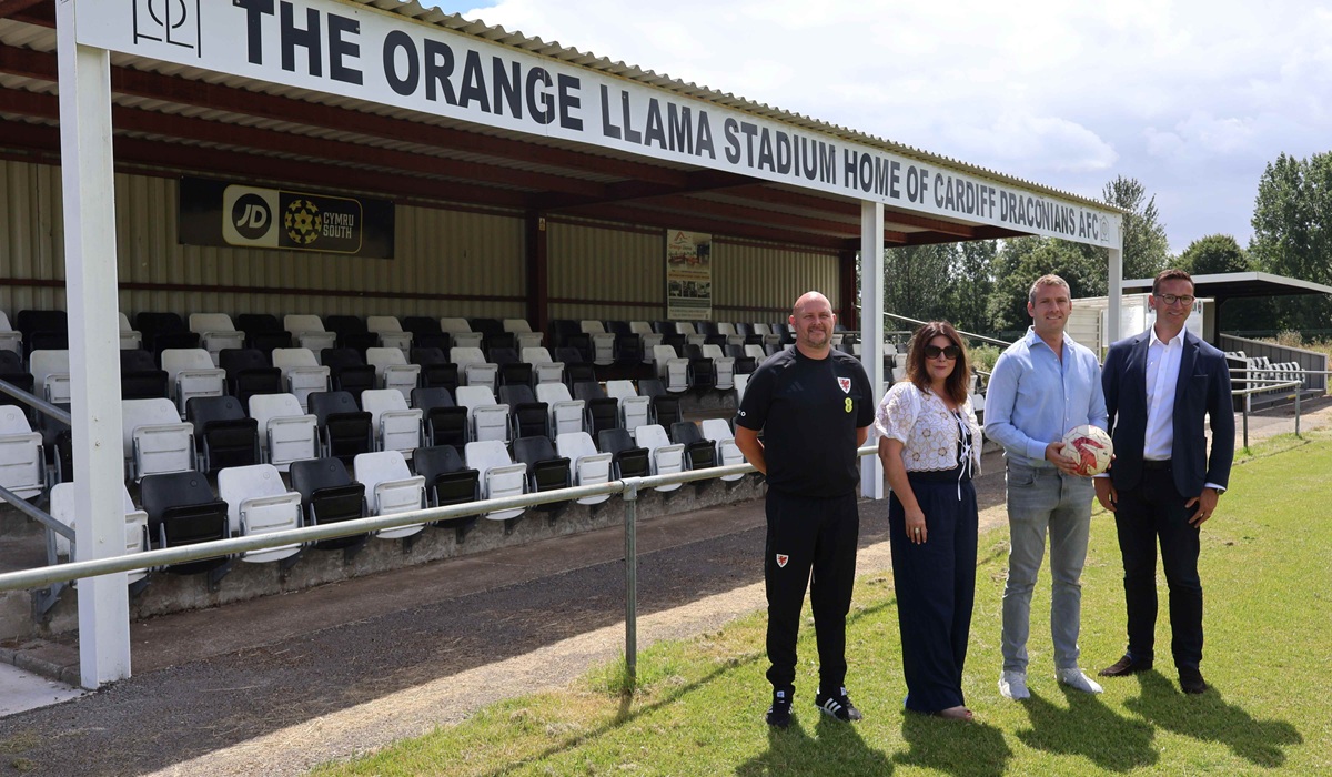 L-R Rob Franklin FAW, Kellie Beirne CCR, David Sciama Coaches' Voice and Rob Asplin PwC