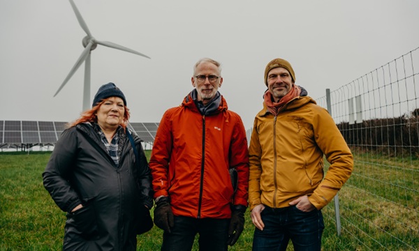 Left to right Jane O’Brien, Development Manager, Ynni Teg, Jon Townend, Executive Director, Ynni Teg, Paul Cowley, Technical Manager, Welsh Government Energy Service