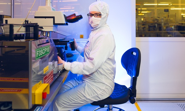 Neringa Markeviciute working at Vishay Intertechnology leading the Test Group (credit Flickr_DSIT)