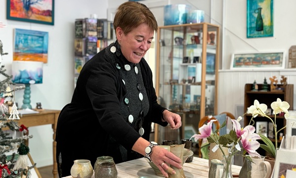 Nicole Garnon, owner of Gallery 57, enjoyed a visit from the Small Business Saturday UK Tour while they were in Newport