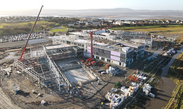 Pentre Awel Project Marks One Year of Construction with Installation of Final Steel Structure