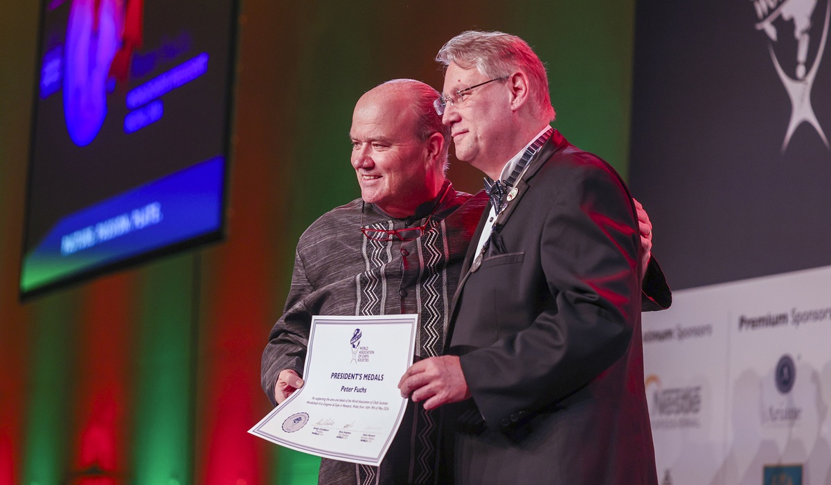 Peter Fuchs with medal