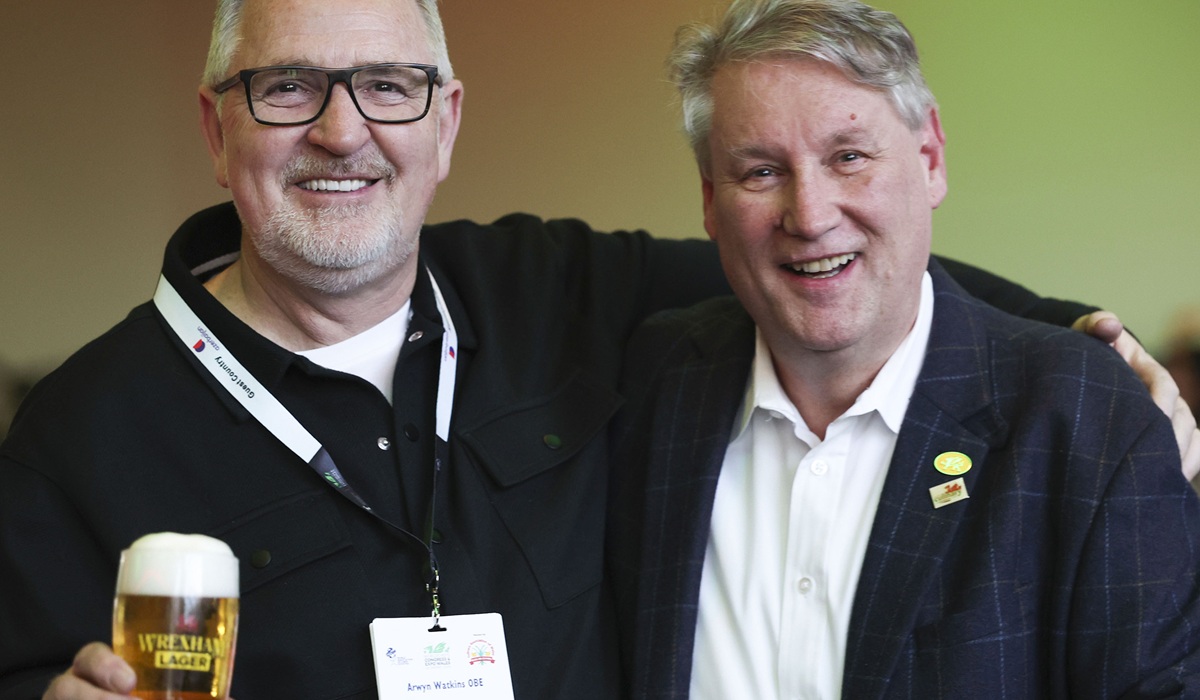 Culinary Association of Wales president Arwyn Watkins, OBE (left) with Peter F. Fuchs, culinary director of The Celtic Collection and ICC Wales.