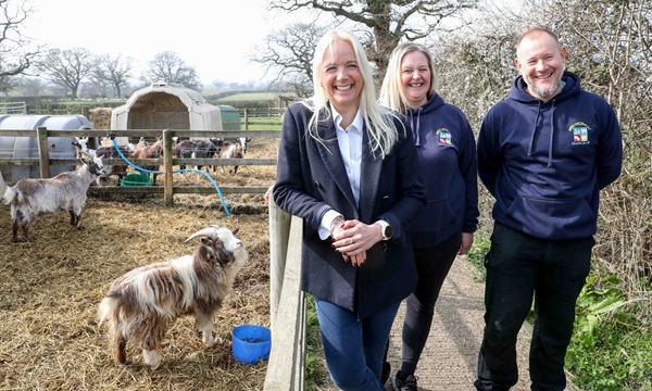 Platts Agriculture Agri-cation's base at Hollybush Lane, Bangor-on-Dee. Platts Group supporting the work of Agri-cation Caroline Platt with Cheryl and Andy Reeves