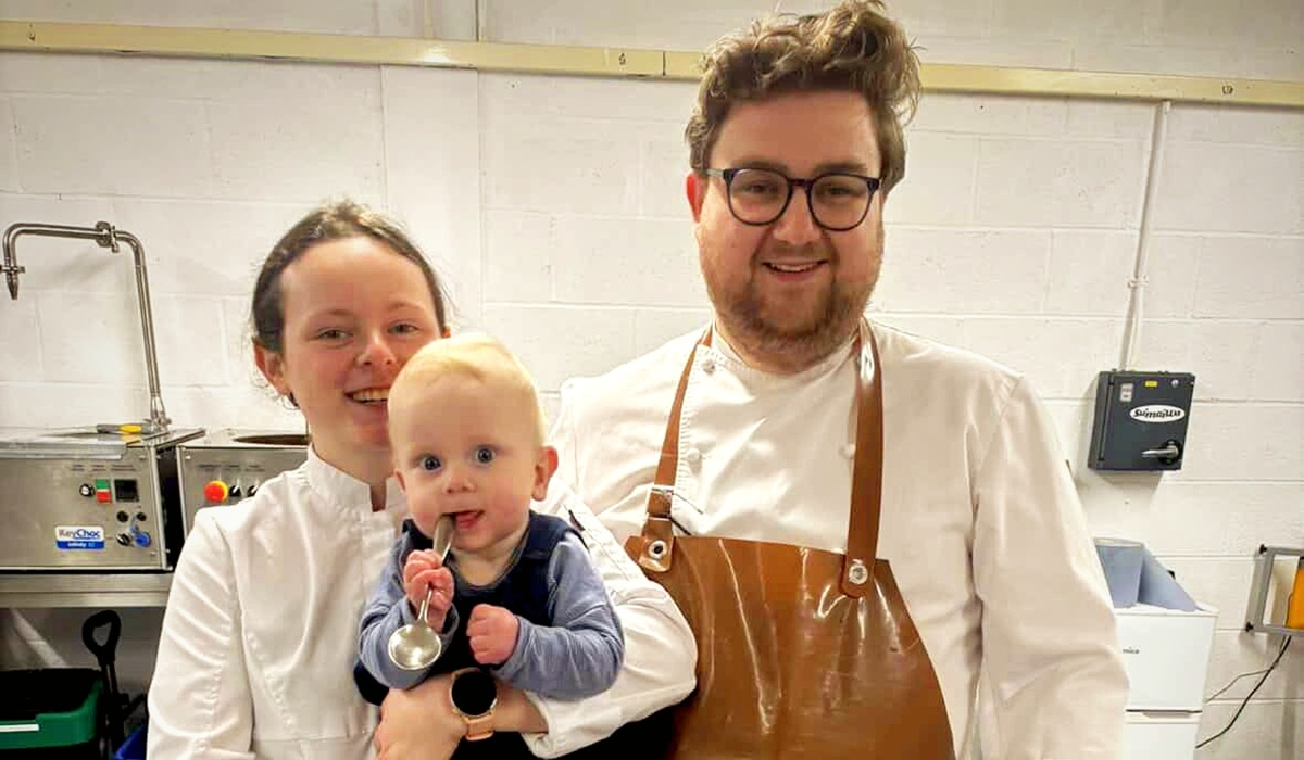 Robin and Rosie Evans of Epicurean Chocolatiers with their son Arthur