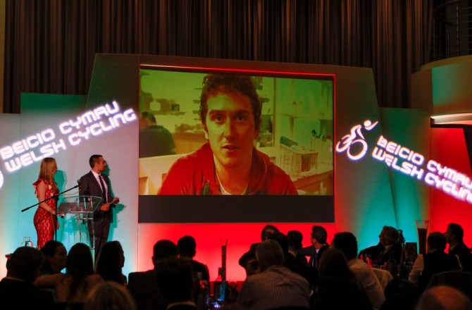 Geraint Thomas Sponsored by Welsh Company at Welsh Cycling Awards