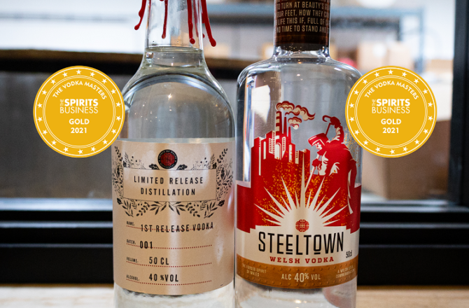 Spirit of Wales Distillery Wins Two Vodka Masters Gold Medals
