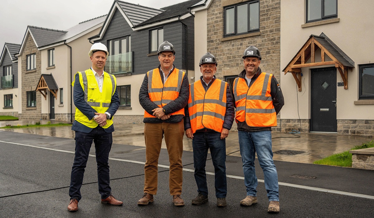 The team behind the Mentrus Homes Maes y Teirw development in Carmarthen.