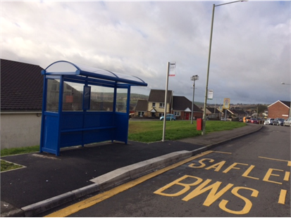 Tonypandy to Groesfaen Bus Stop Improvements Progressing Well