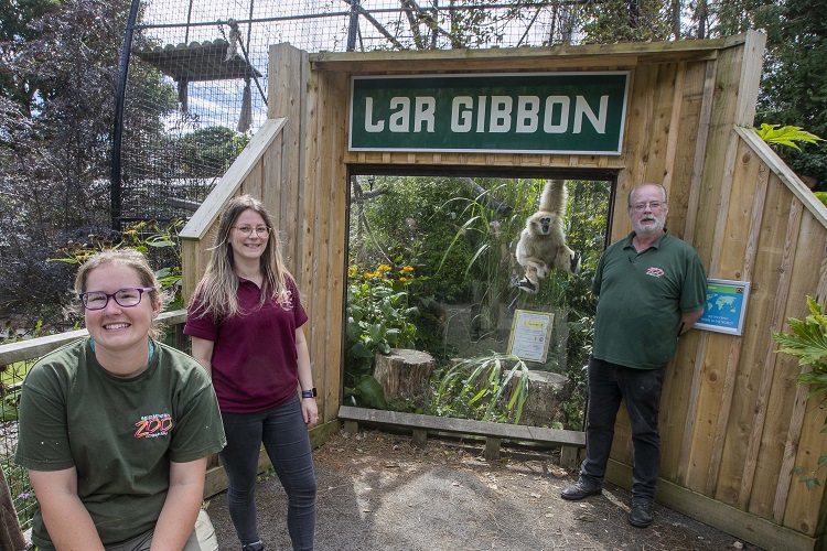 Marcia Moreira and team members at the Welsh Mountain Zoo