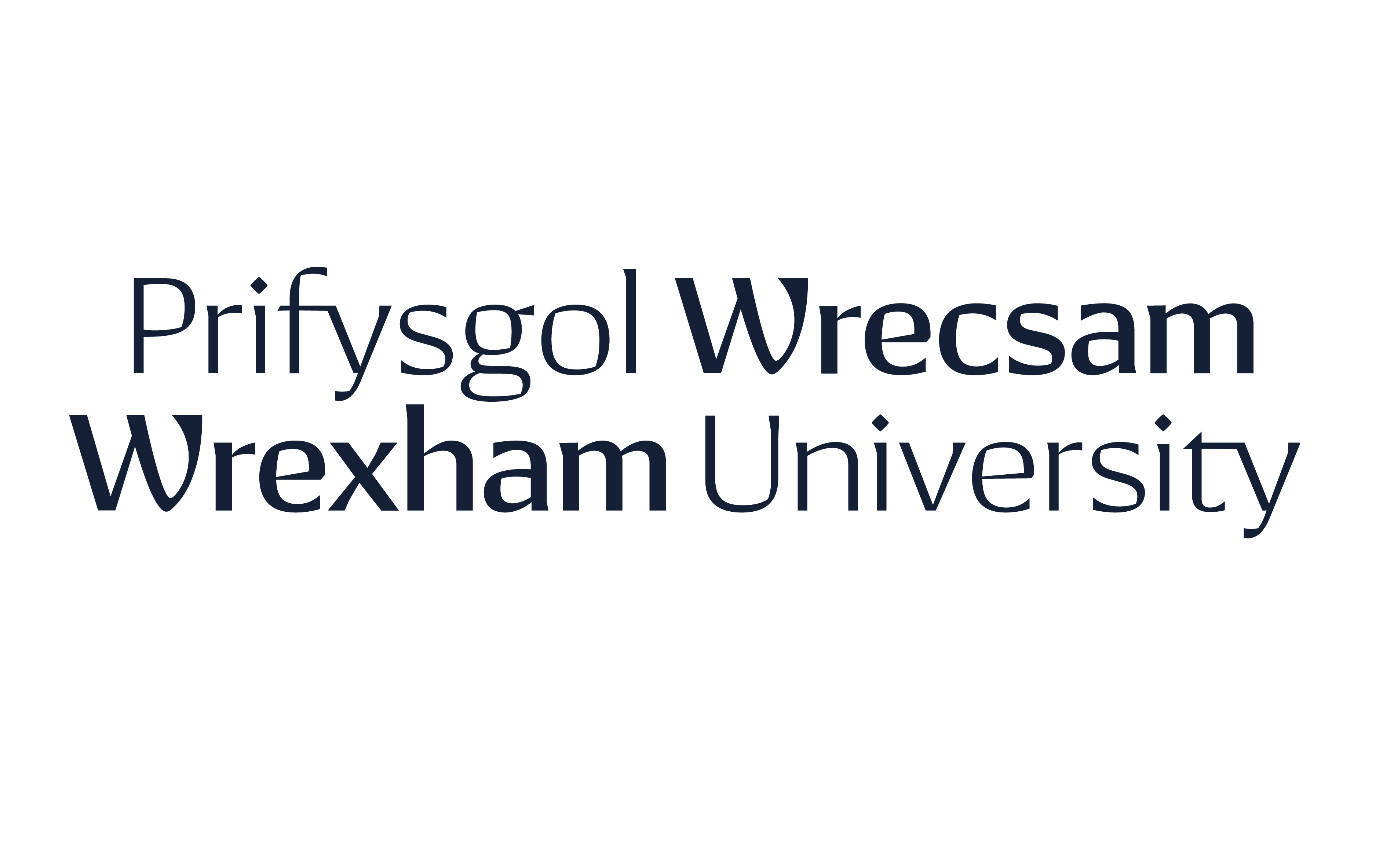 Wrexham University - Primary logo Navy 1