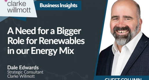 A Need for a Bigger Role for Renewables in our Energy Mix