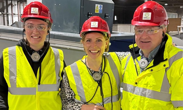 Steve Gough, Chief Executive Officer, of Valpak; Alice Rackley, Chief Executive Officer at Polytag; and Rosa Knox-Bradley, Project Manager at Polytag