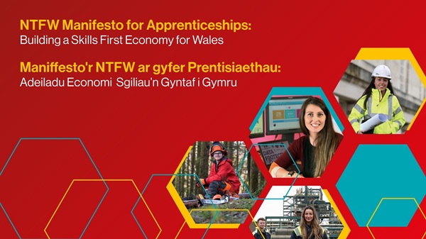 Speakers at the ‘Future-Proofing Apprenticeships: A Manifesto in Action’ event held at the Pierhead, Cardiff Bay