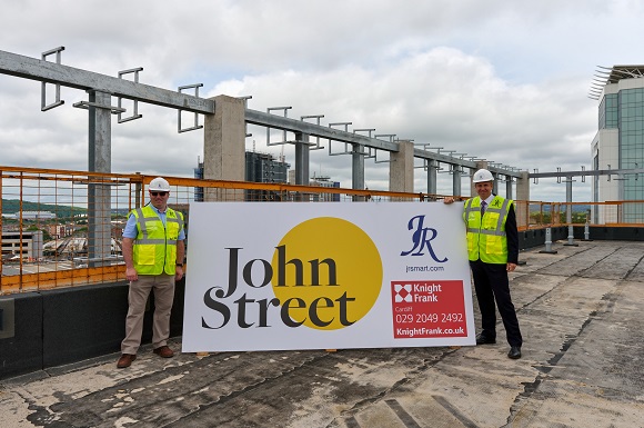 10-Storey John Street Office Building in Cardiff Reaches Key Milestone