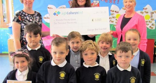 Colwyn BID to Unveil Future Projects Following £1000 Business Donation to Mochdre School