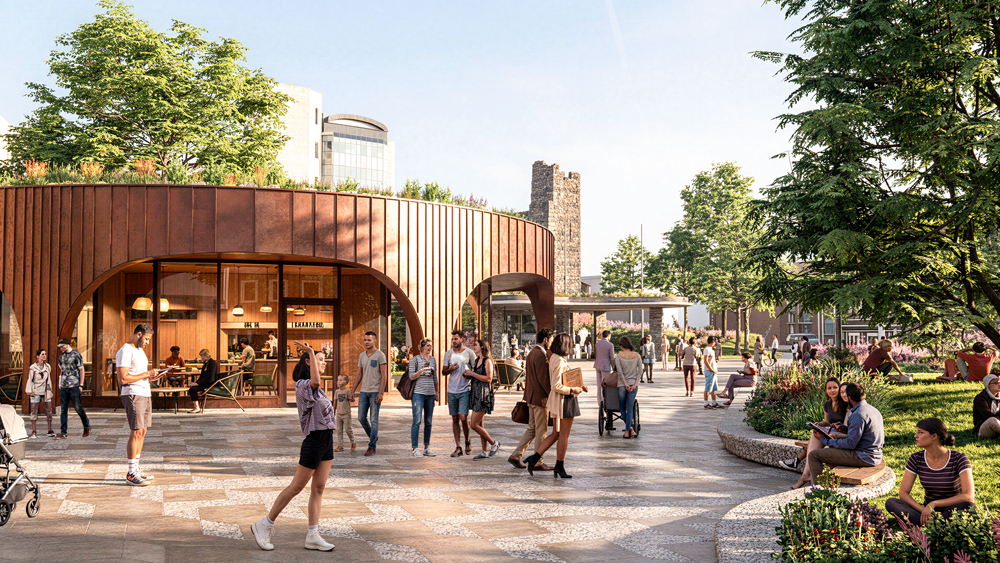 Copper How the new Copper Pavilion will look in Swansea’s Castle Square Gardens from next year. Pic: Swansea Council/ACME