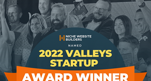 Niche Website Builders Named 2022 Valleys Startup Award Winner