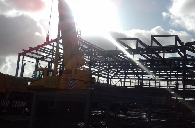 Giant Steel Frame Marks Rise of Neath’s £27m New School
