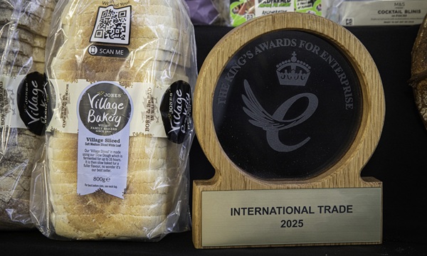 The Lord Lieutenant of Clwyd, Mr Harry George Fetherstonhaugh, OBE visit to Village Bakery, Wrexham to present Picture Mandy Jones